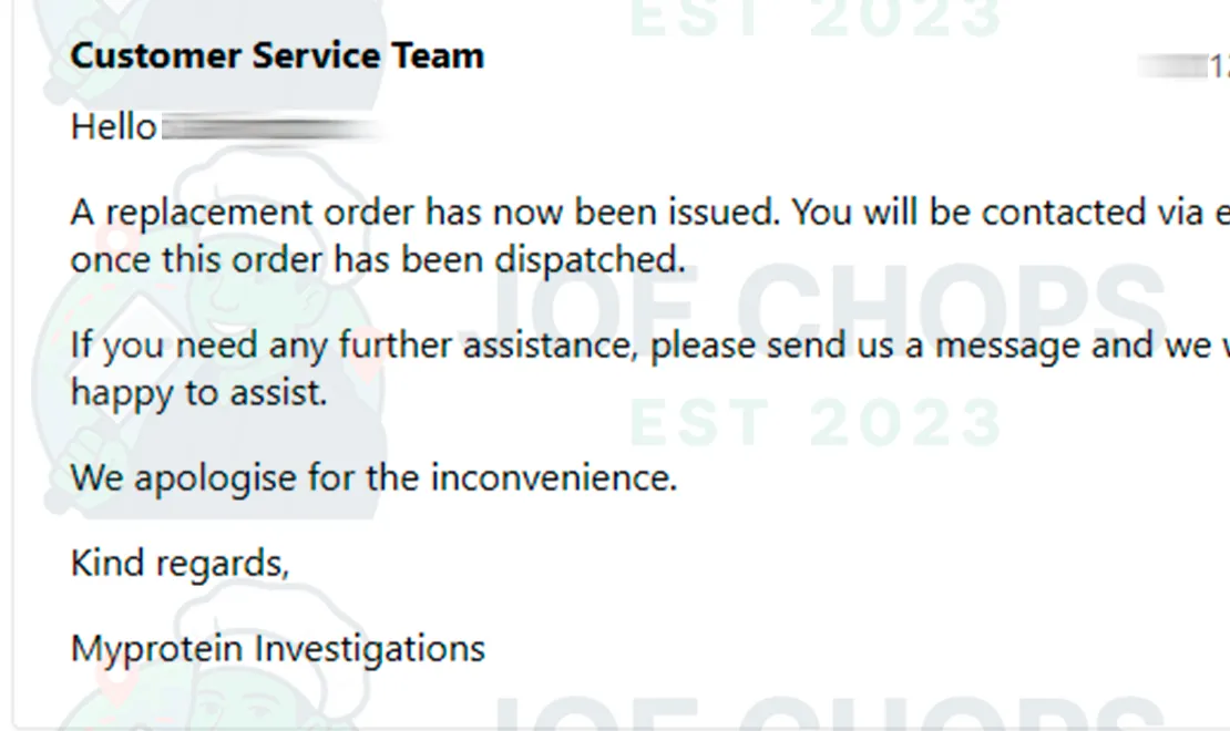 MyProtein Order Success